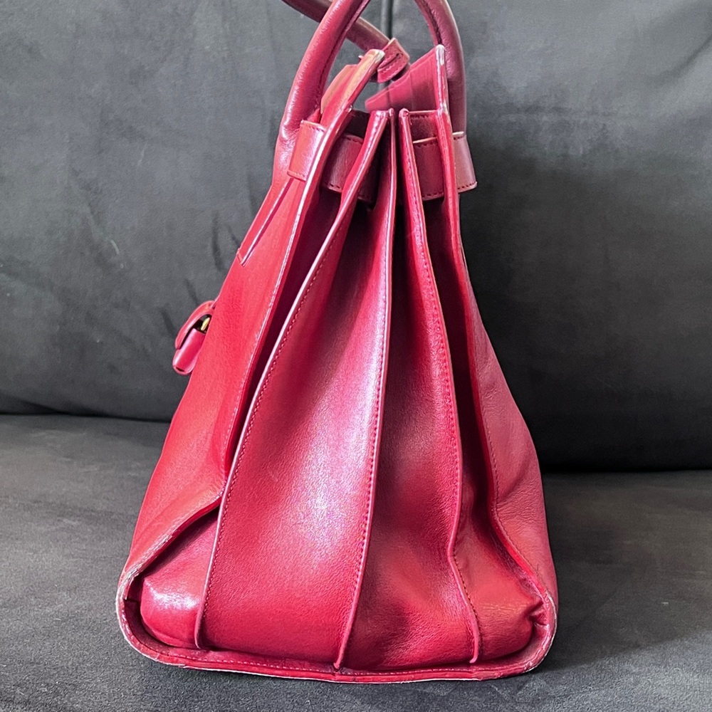 Saint Laurent LARGE Sac Du Jour, Red, YSL Hedi Slimane - Picture 11 of 16